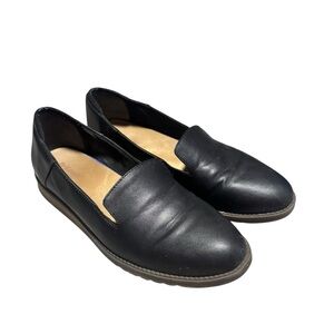 Dr. Scholl's Women's Jetset Slip On Loafer Black Leather Casual Shoe Size 10